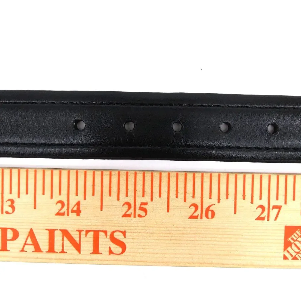 Child Kid Faux Leather Belt Black Waist Band Pants School Uniform Size M 26-28